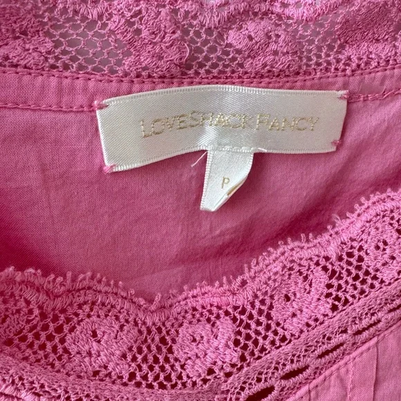Loveshackfancy Pink Mini Dress. Size P. NEW - Picture 5 of 15